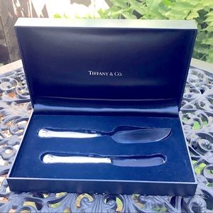 Tiffany Lotus Cheese Serving Set in Sterling Silver - original box included